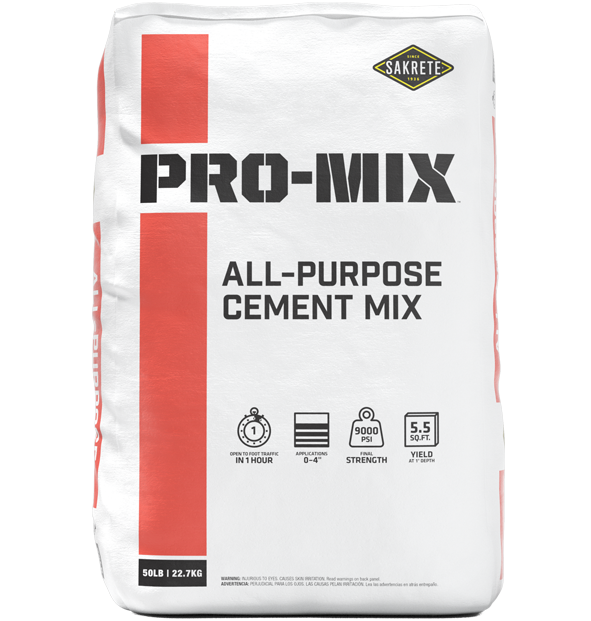 Pro-mix all-purpose cement mix