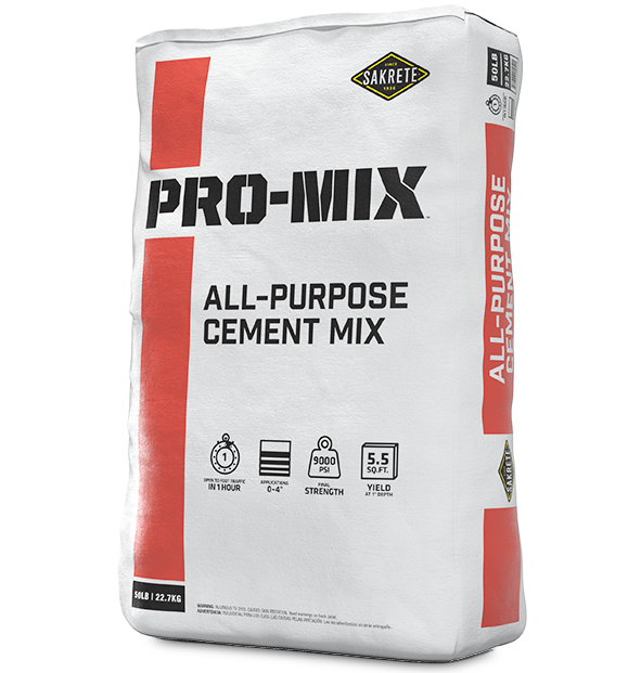 Pro-mix all-purpose cement mix