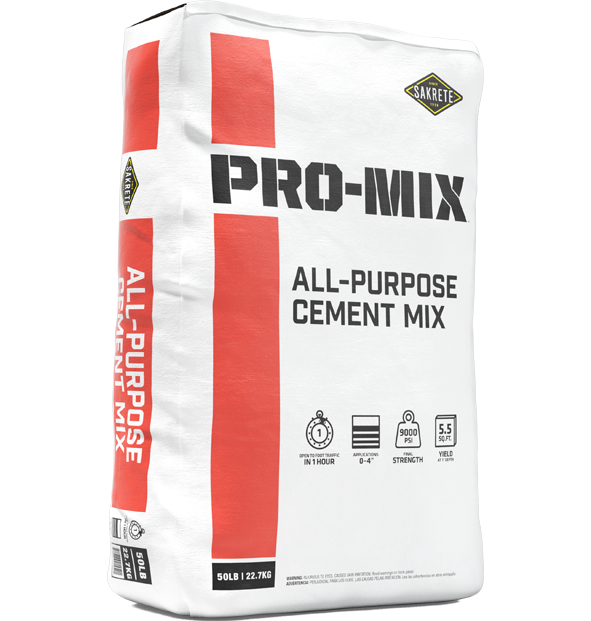 Pro-mix all-purpose cement mix