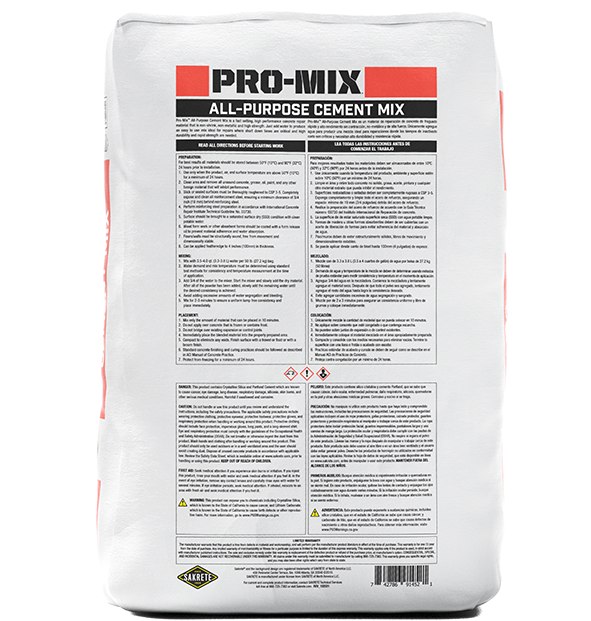 Pro-mix all-purpose cement mix