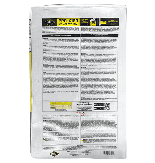 Pro-X180 Concrete Mix – NO LONGER SOLD