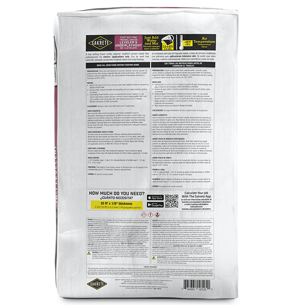 Trowel-Grade Leveler & Underlayment
