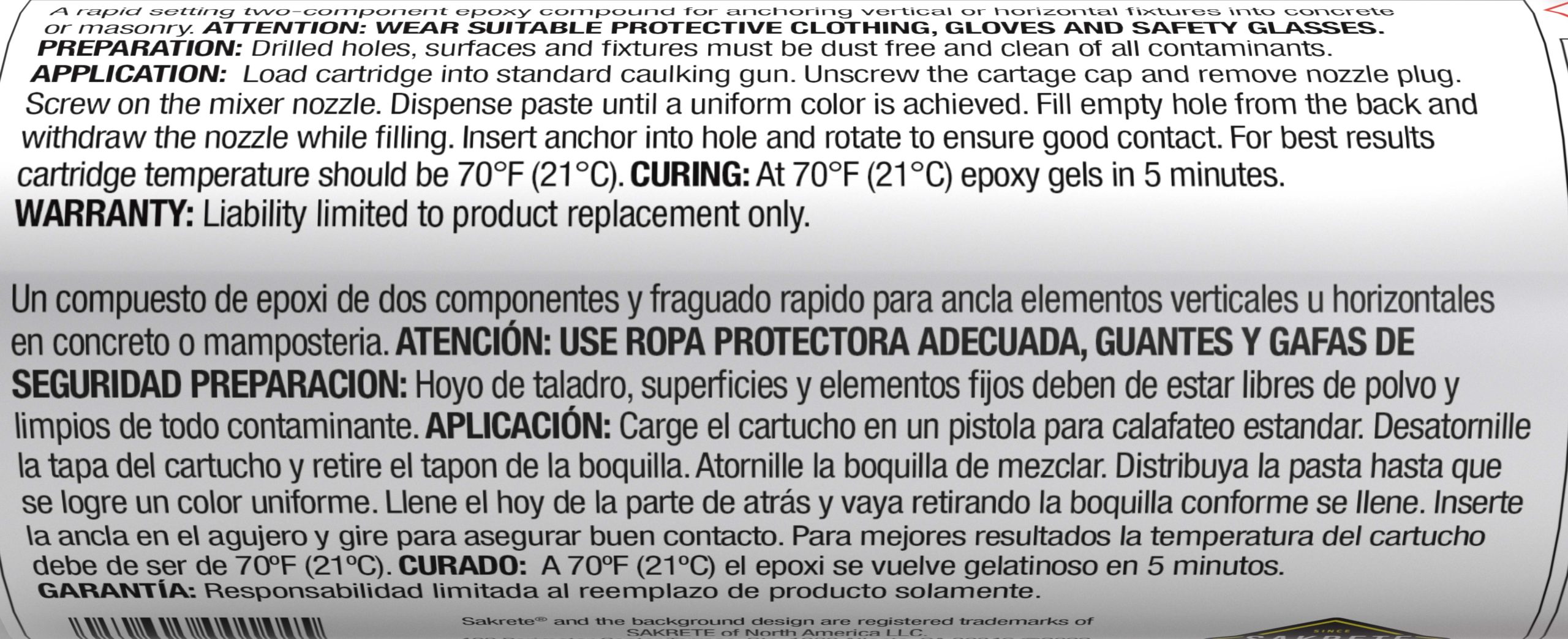 Rapid-Setting Anchoring Epoxy