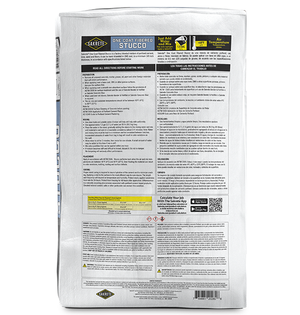 One-Coat Fibered Stucco