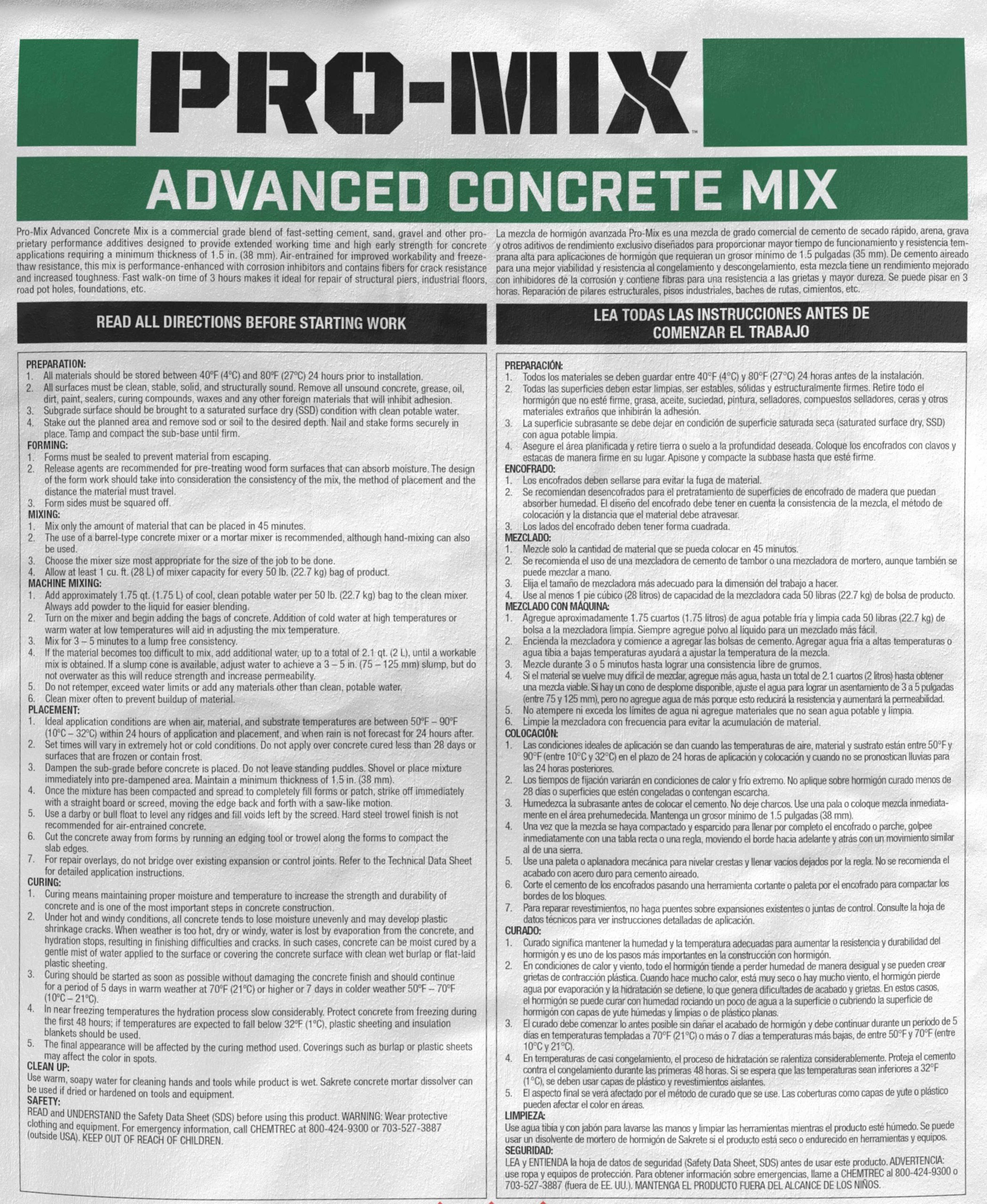 Pro-Mix Advanced Concrete Mix