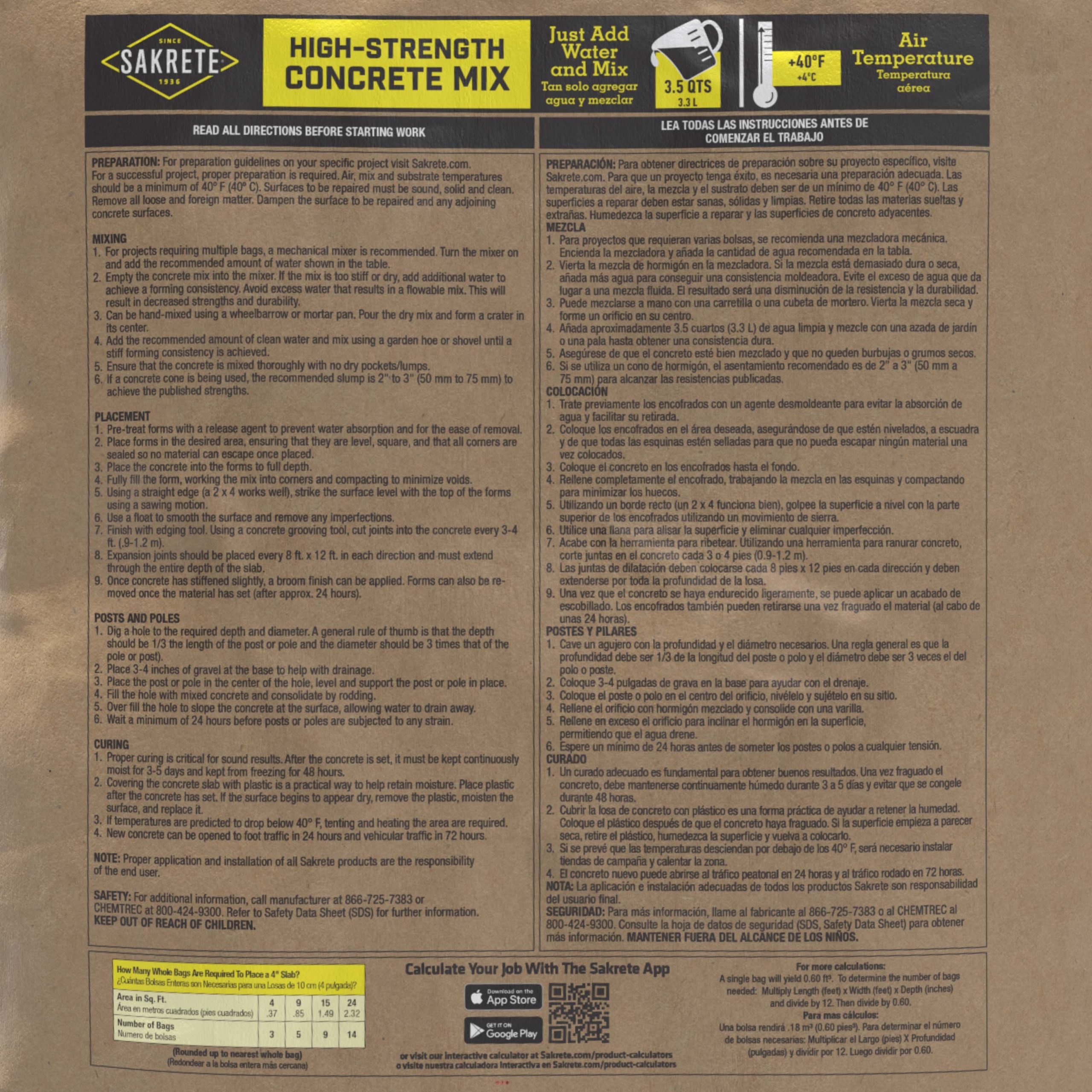 High-Strength Concrete Mix